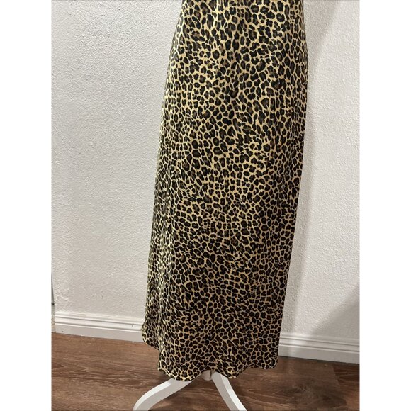 VICTORIA'S SECRET Leopard Print Satin Women's Maxi Dress M  Lingerie - Picture 3 of 16